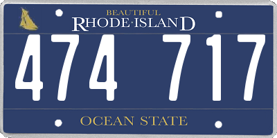 RI license plate 474717