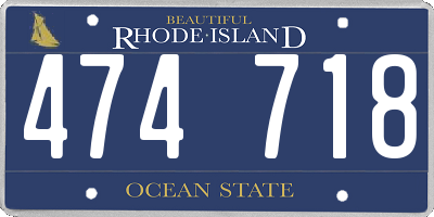 RI license plate 474718