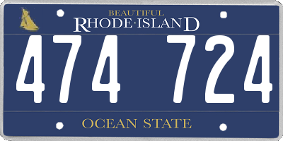 RI license plate 474724