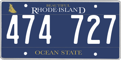 RI license plate 474727