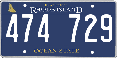 RI license plate 474729