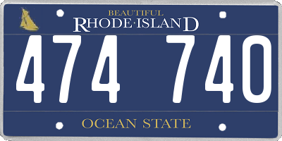 RI license plate 474740