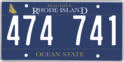 RI license plate 474741