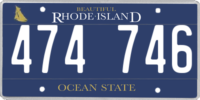 RI license plate 474746