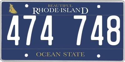 RI license plate 474748