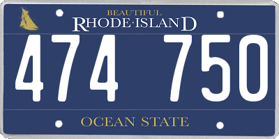 RI license plate 474750