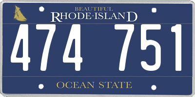 RI license plate 474751
