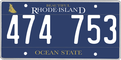 RI license plate 474753