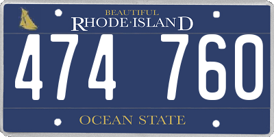 RI license plate 474760