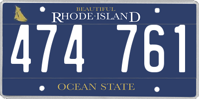 RI license plate 474761
