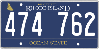 RI license plate 474762