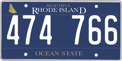 RI license plate 474766