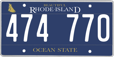 RI license plate 474770