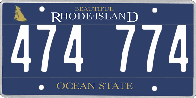 RI license plate 474774