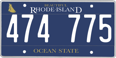 RI license plate 474775