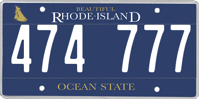 RI license plate 474777