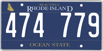 RI license plate 474779