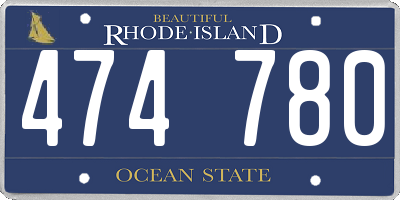 RI license plate 474780