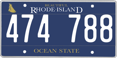 RI license plate 474788