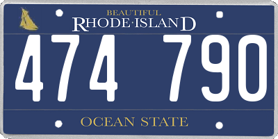 RI license plate 474790