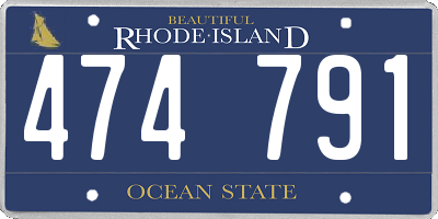 RI license plate 474791