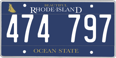 RI license plate 474797