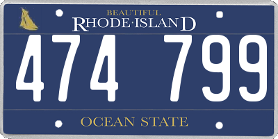 RI license plate 474799