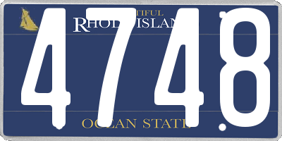 RI license plate 4748