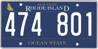 RI license plate 474801