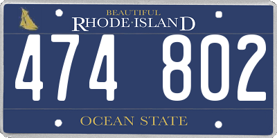 RI license plate 474802