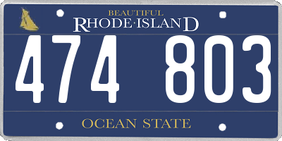 RI license plate 474803