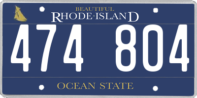 RI license plate 474804