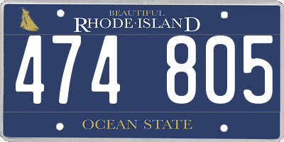 RI license plate 474805