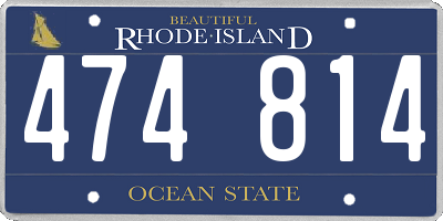 RI license plate 474814