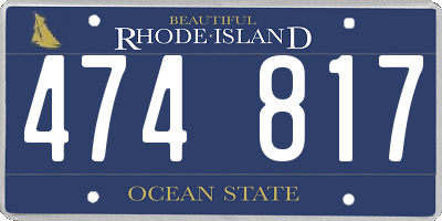 RI license plate 474817