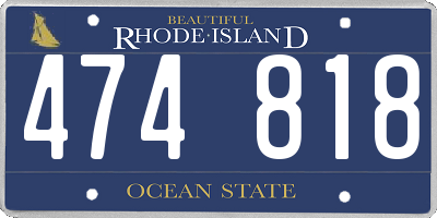 RI license plate 474818