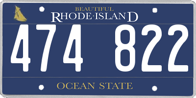 RI license plate 474822