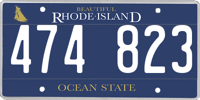 RI license plate 474823