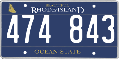 RI license plate 474843