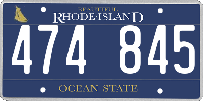 RI license plate 474845