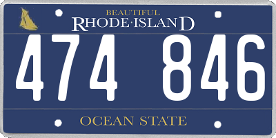 RI license plate 474846