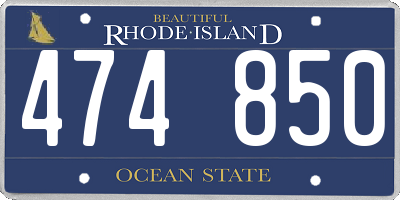RI license plate 474850
