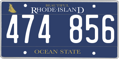 RI license plate 474856