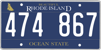 RI license plate 474867