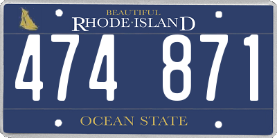 RI license plate 474871