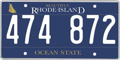 RI license plate 474872