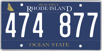 RI license plate 474877
