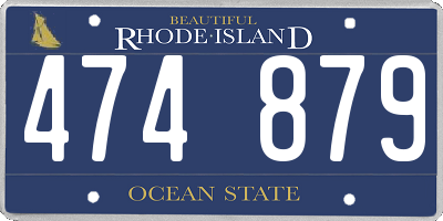 RI license plate 474879