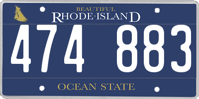 RI license plate 474883