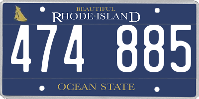 RI license plate 474885